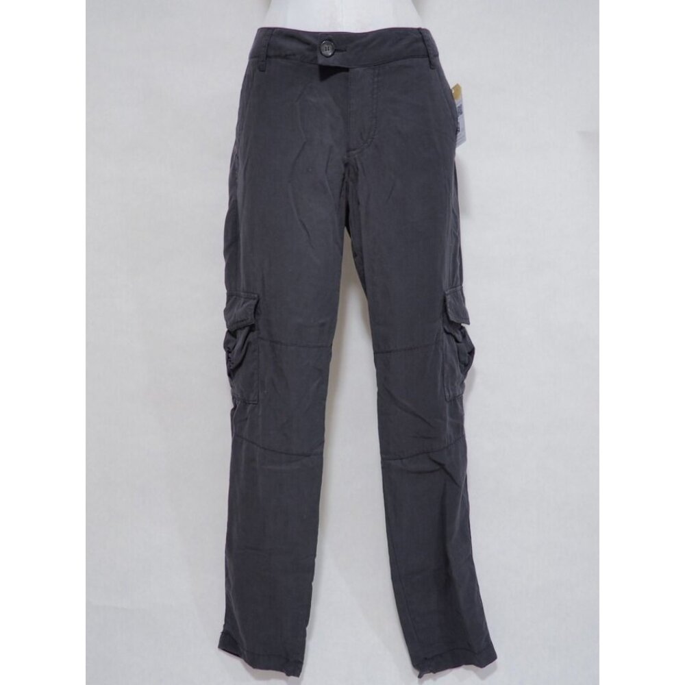Kut from the Kloth Women's Skinny Cargo Pants in Dark Charcoal 100% Tencel